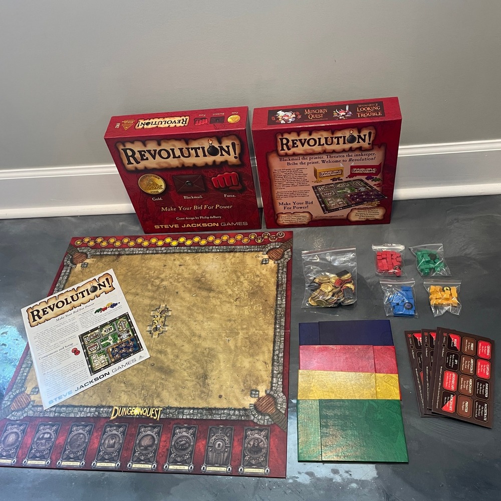 Steve Jackson Games Revolution! Strategy Board Game Philip duBarry Complete